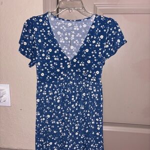 Aeropostale Navy Floral Midi Dress